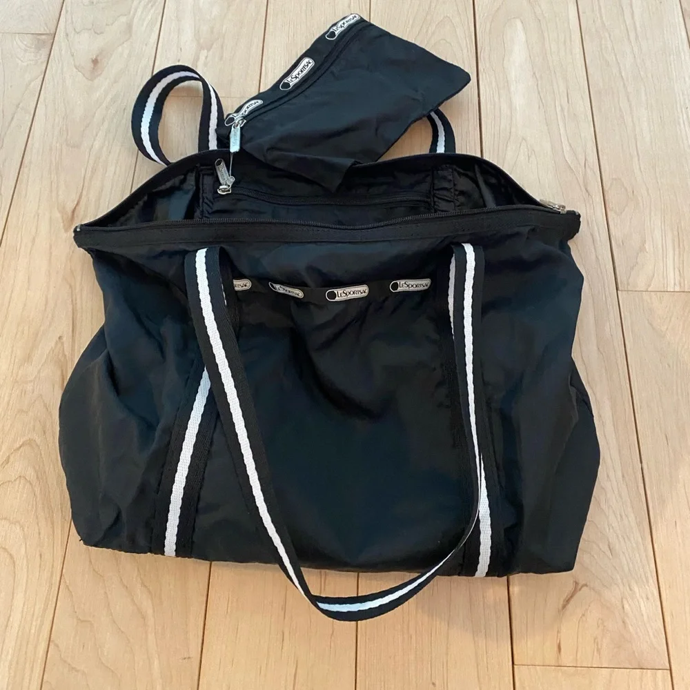 LeSportsac Large Nolita Tote Black and White Spectator